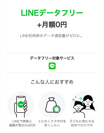 LINEデータフリープラン